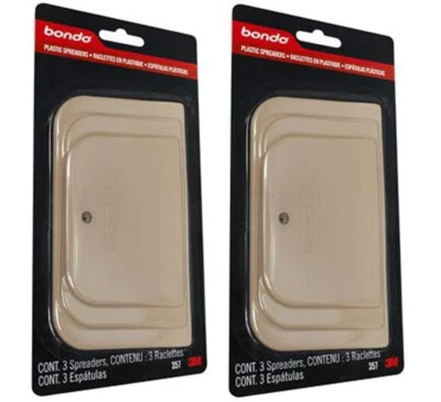Esparcidores de plástico Bondo, 3 tamaños diferentes, 6 en total, hace relleno corporal - Paquete de 2 Foto 1 de 4