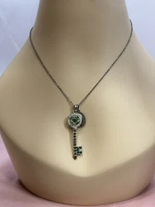 Kirks Folly Key to My Heart Crystal Birthstone Necklace August Friendship - Picture 1 of 17