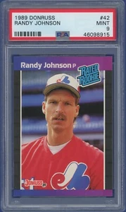 1989 Donruss #42 Randy Johnson PSA 9 RC Expos HOF - Picture 1 of 2