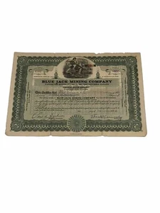 Certificato Stock Originale 1934 Blue Jack Mining Company Vancouver W.N. Perrin - Foto 1 di 6