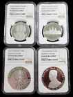 Cambodia: Khmer Repubblica 4-Piece Certificato Argento Proof Set 1974 NGC Grado