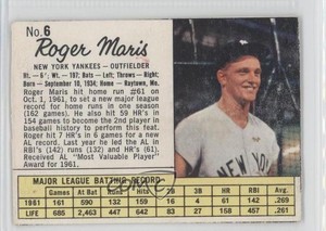 1962 Jell-O Roger Maris #6