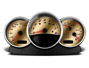 Metallic Gold Gauge Face Color Change for Style 2 - Addon (S2-08) - Picture 1 of 1