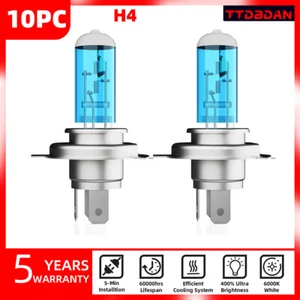 10PCS H4/9003 Halogen Headlight Bulbs Kit High/Low Beam Super Bright 6000K White - Picture 1 of 7