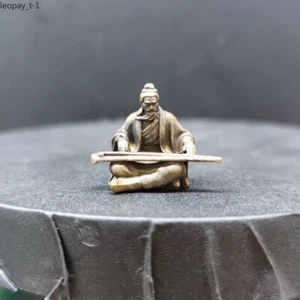 Tiny Retro Copper Statue Ancient Chinese Sculpture Mini Figurines Decoration - Picture 1 of 4