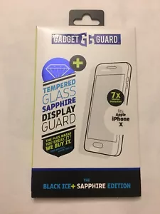 GADGET GUARD Black Ice Plus Sapphire GLASS Screen Protector, Apple iPhone X/Xs - Picture 1 of 3