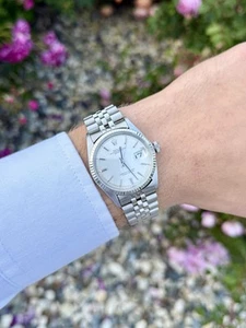 Rolex Datejust 1601 Stainless Steel White Linen Dial Jubilee 36mm Watch - Picture 1 of 20