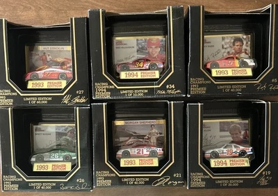 1993 1994  Champions Premier Edition, Set of 6, Die Cast - NASCAR 1:64 Scale - Image 1 of 4