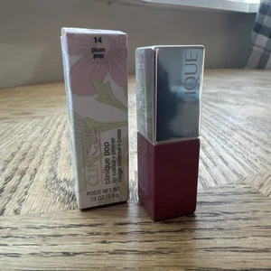 Clinique Pop Lip Colour + Primer #14 PLUM POP Full Size New U/B - Picture 1 of 1