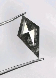 0.83 CT Kite Cut Salt And Pepper Natural Loose Diamond For Engagement Ring - Picture 1 of 16