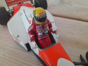 1:18 Ayrton Senna Mclaren Honda Driver Figure Model Cars Minichamps Gp Replicas - Picture 1 of 10