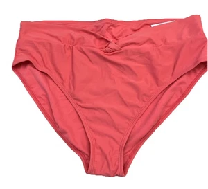 TIME AND TRU High Waist Swim Bottoms Size XL Solid Color Peach New 5L83 - Picture 1 of 6