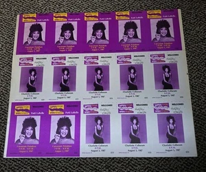 Whitney Houston Patti Labelle Uncut Satin Backstage Pass Sheet 1987 Tour Rare - Picture 1 of 2