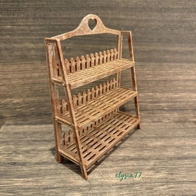 1:12 Scale Dollhouse Furniture Shelf Flower Stand Storage Rack Farm Conservatory - Image 1 of 4