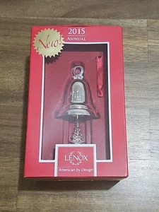 LENOX 2015 Argento Annuale Campana Musicale Ornamento Edizione Limitata Nuovo con Scatola - Foto 1 di 2