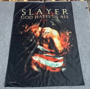 Slayer God Hates Us All 2004 Heavy Metal Flagge Banner Wandteppich 30 x 42 Vintage Musik - Bild 1 von 4