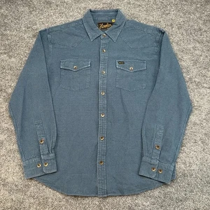 Howler Bros Button Up Jacquard Sheridan Western Blue Polka Dot Long Sleeve M - Picture 1 of 8