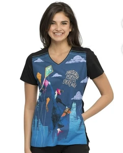 Mary Poppins Returns Disney Tooniforms Women's XS Scrub Top New Tags TF608 - Picture 1 of 7