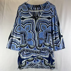 Blusa elástica manga 3/4 estampado multicolor Tango Mango para mujer talla pequeña - Imagen 1 de 21