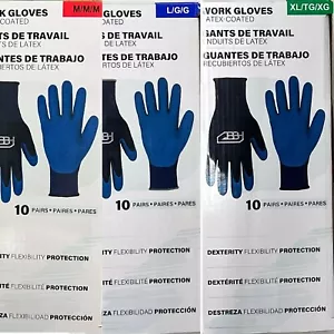 Guantes de trabajo de primavera BBH recubiertos de látex multicolor 10 pares, talla M; L o XL - Imagen 1 de 16