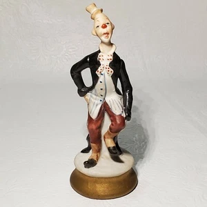 Vintage Sleepy & Wistful Circus Clown Hand Painted Porcelain Figurine 6" - Imagen 1 de 6