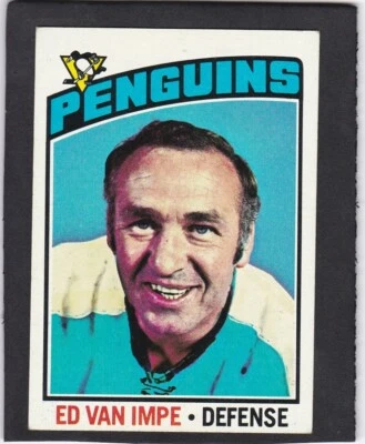1976-77 Topps Hockey Card #157 Ed Van Impe, Pittsburgh Penguins, VGEX+ - Image 1 of 2