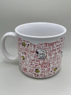 Peanuts Snoopy Woodstock I love you Valentine’s Coffee Cup Gibson Large Mug - Image 1 of 4