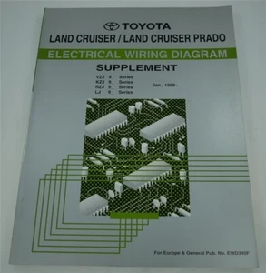 TOYOTA EWD340F Electrical Wiring Diagram LandCruiser 90 J9 KZJ LJ RZJ Elektrik.. - Bild 1 von 1