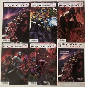 BLOOD HUNT #1-5 (2024) +DIARIES, MACKAY, LARRAZ, BLADE, AVENGERS, MARVEL, NM - Bild 1 von 1