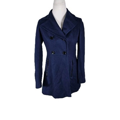 cappotto al ginocchio michael kors wms xs colore blu misto lana poli misto B43
