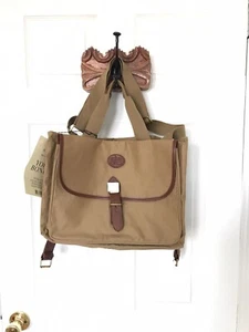 Vintage 90’s Ralph Lauren Safari Bag Canvas & Leather Travel Shoulder Duffle NEW - Picture 1 of 12