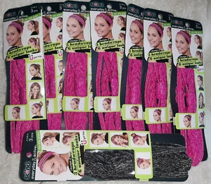 SCUNCI Everyday Active Head Wrap Headbands 7 Pink and 1 Gray TOTAL 8 PIECES NIP - Picture 1 of 5