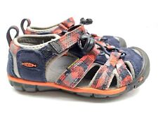 Keen Children's 1019266 Seacamp II CNX Water Shoe Sandal Blue Orange Size 10