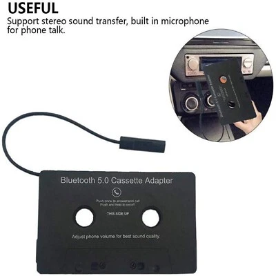 Adattatore nastro audio stereo auto Bluetooth 5.0 MP3 vivavoce aux US - Immagine 1 di 4