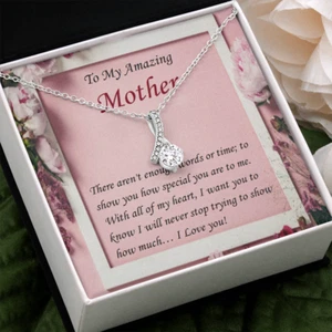 ALLURING BEAUTY Necklace, For Her, Mother, Aunt, Mom on Mother's Day, with Messa - Picture 1 of 8