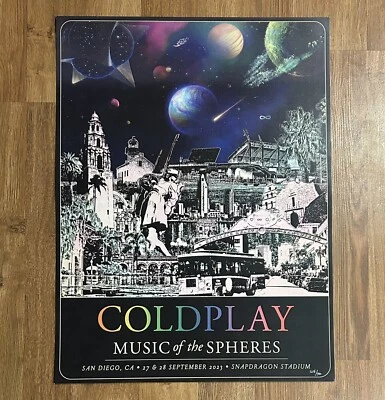 COLDPLAY Music of the Spheres World Tour San Diego Poster Print  #/900 - Image 1 of 2