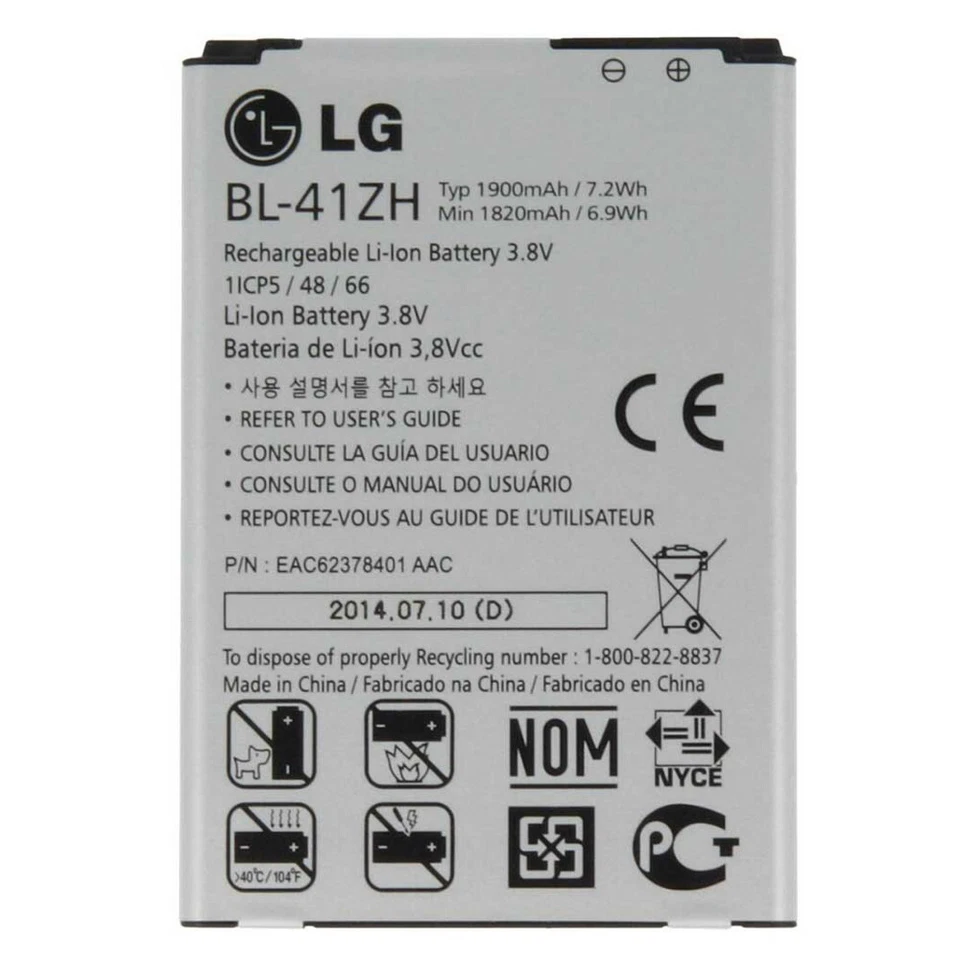 GENERIQUE BATTERIE DE REMPLACEMENT NEUVE POUR LG BL-41ZH L FINO L50 LEON JOY