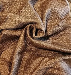 Vintage braun gesteppt Polsterstoff strukturiert Rautenmuster 52" x 1,5 Yard + - Bild 1 von 12