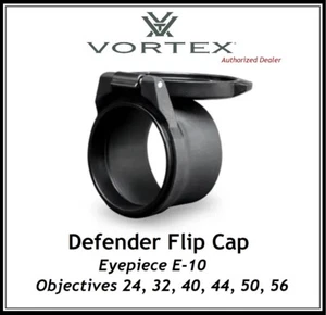 VORTEX OPTICS Defender Flip Cap Sizes E-10, 24, 32, 40, 44, 50, 56