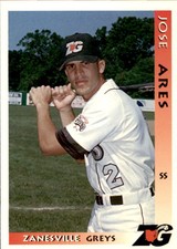 1996 Zanesville Greys Grandstand #2 Jose Ares Miami Florida FL Baseball Card