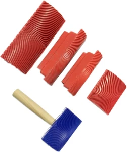 Wood Texture Roller Graining Tool Wallpaper Roller Wall Paint Wood Roller Rubber - Picture 1 of 12