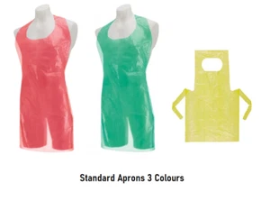 1000 Einwegschürzen Standard Kunststoffschürzen Flachpackung oder Rolle 3 Farben - Bild 1 von 9
