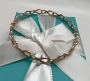 NUOVO Braccialetto Bracciale Infinito Tiffany & Co Rubedo Medio Raro - Foto 1 di 8
