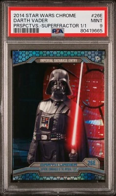 2014 TOPPS STAR WARS CHROME PERSPECTIVES DARTH VADER PRISM REFRACTOR /199 PSA 9 - Image 1 of 2