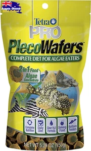 Pro PlecoWafers Fish Food, 2-in-1 Diet for Algae Eaters, Herbivores, 150g - Picture 1 of 12