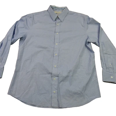 Nick Graham Shirt Mens XL Long Sleeve Lightweight Button Front Stretch Blue - Image 1 of 4