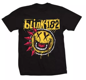 Blink 182 Punk Smiley M, L, XL, 2XL Black T-Shirt - Picture 1 of 1