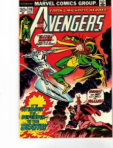 AVENGERS #116 (1973) AVENGERS/DEFENDERS WAR - VISION vs SILVER SURFER - LOKI - - Picture 1 of 2