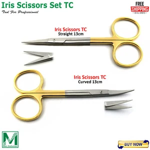 TC Irisschere 4,5" gebogene und gerade deutsche zahnärztchirurgische Instrumente - Bild 1 von 10