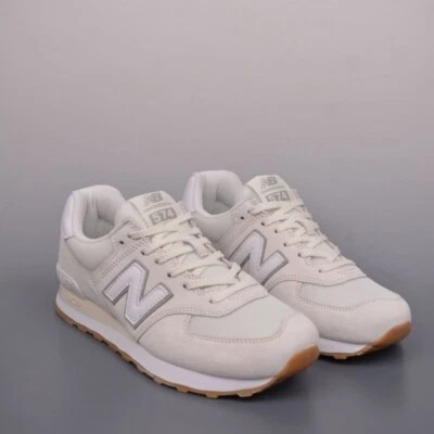 New Balance 574 weiße Low-Top-Retro-Freizeitsport-Joggingschuhe